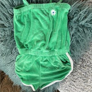 Gap toddler girl romper shorts green